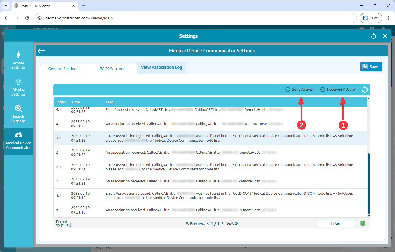 Editing Medical Device Communicator (MeDiC) PACS Server Settings for MacOS